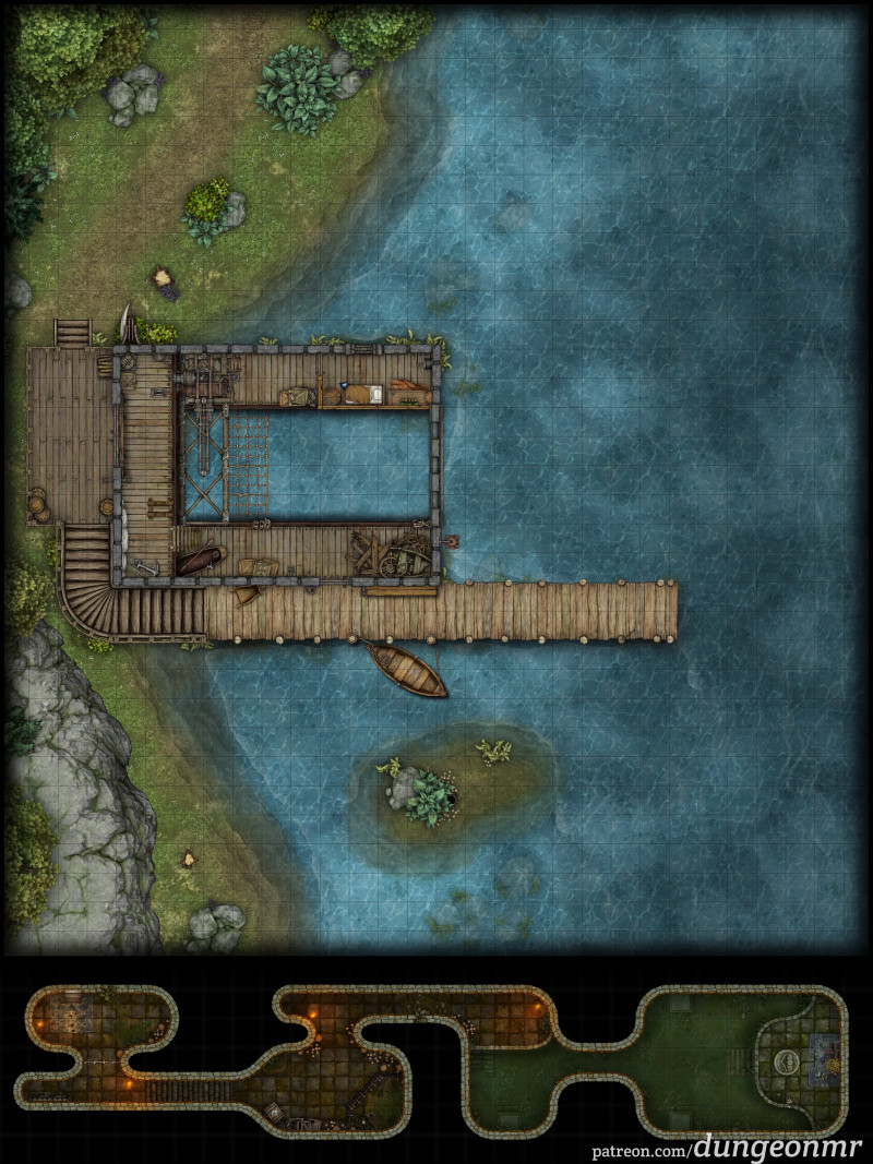 Boathouse & Below — 30x40