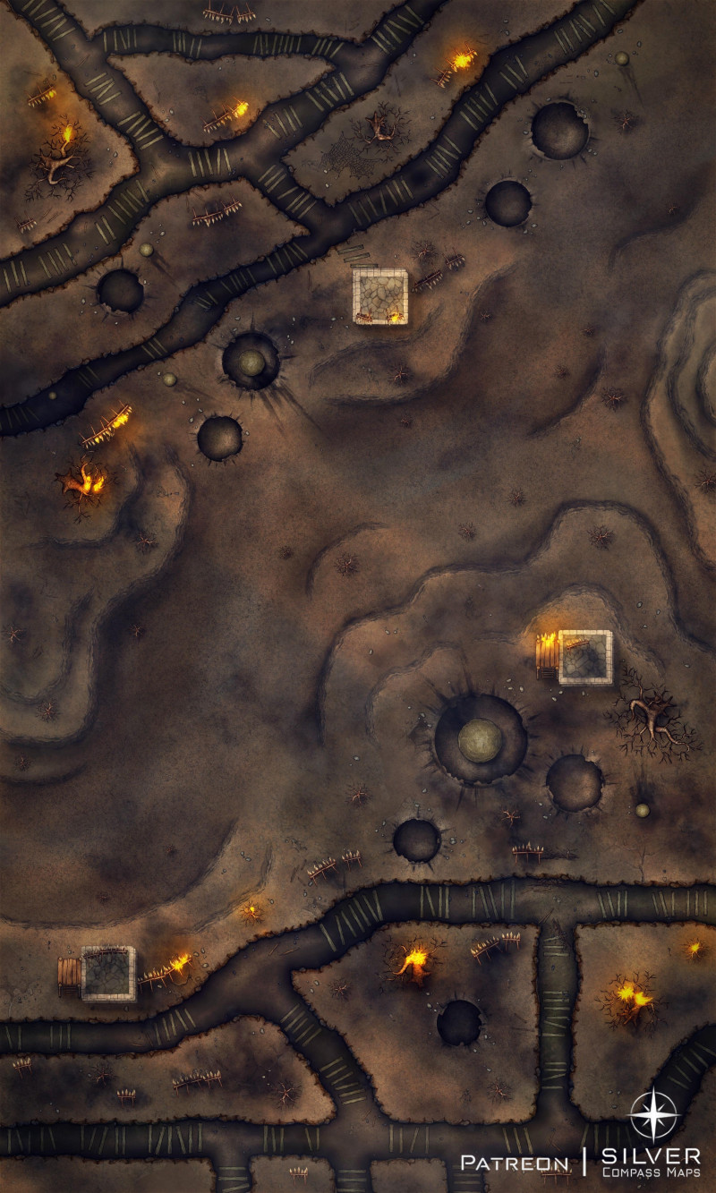 The War-Torn Battlefield, a giant 60x100 map