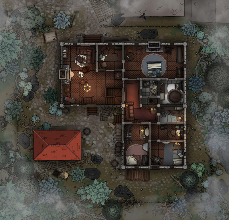 Burgomaster's Mansion [Curse of Strahd] — Free Battlemap [26x25]