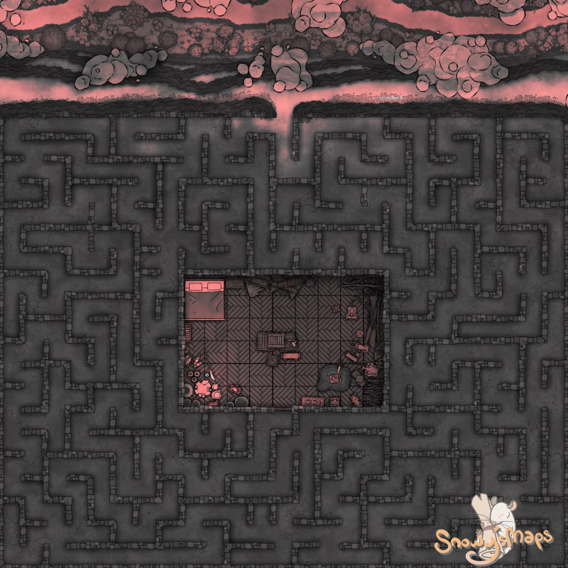 [25x25] Woodcarvers Mountain Labyrinth Home Blood