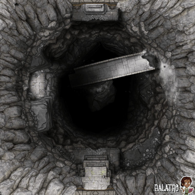 The deepest dungeons have the worst upkeep.  The teetering bridge wasn’t even one of the many intended traps.