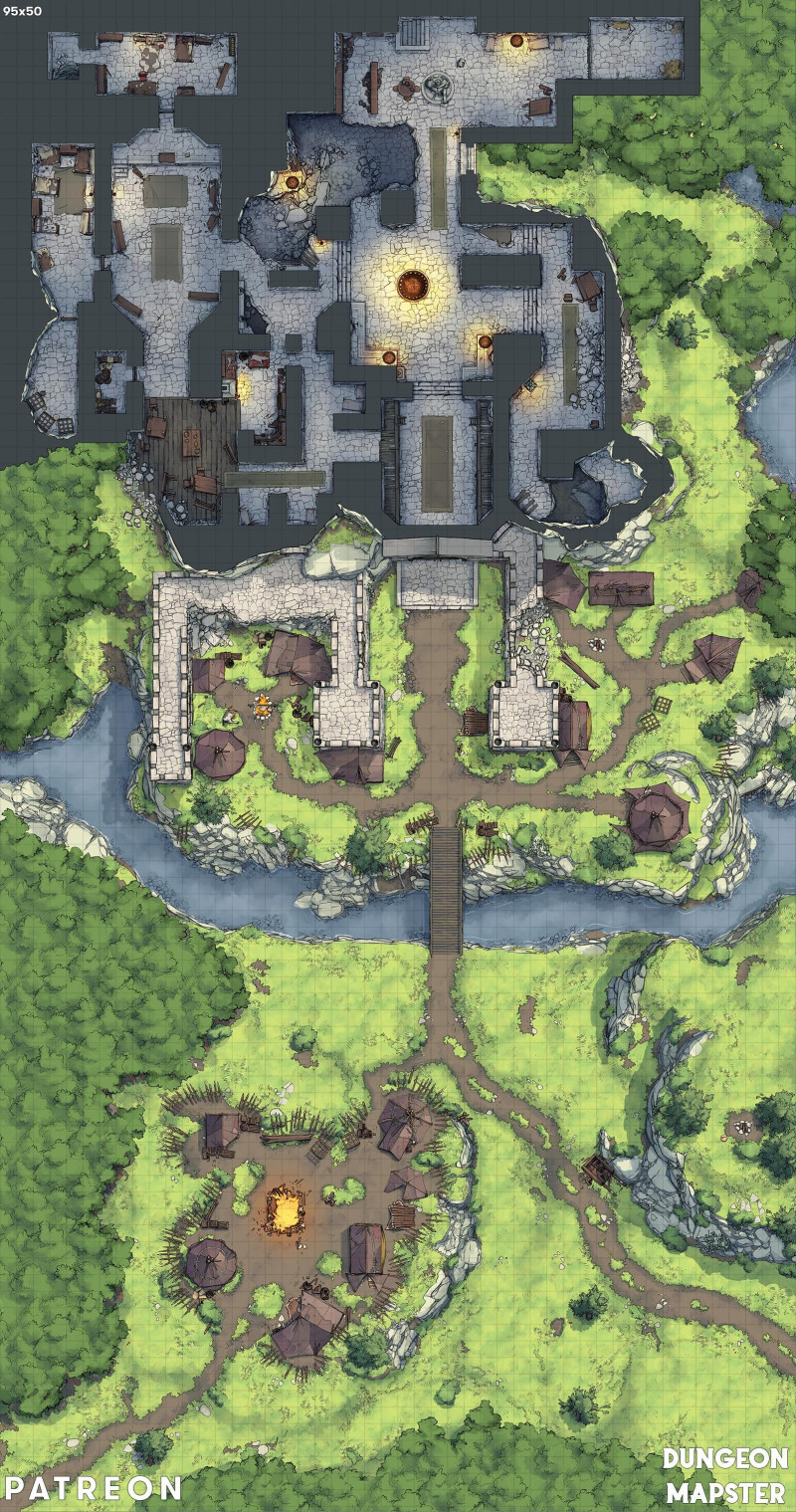 Goblin Camp and Ruined Temple [95x50]