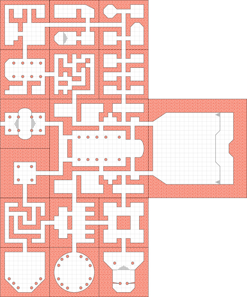 Hub and Spoke Dungeon Geomorphs [70ppi] [No-AI] [OC] [55x66] [22x33]