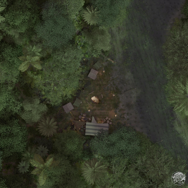 Expedition Camp [64x64] Map & Scene - Moonlight Variant