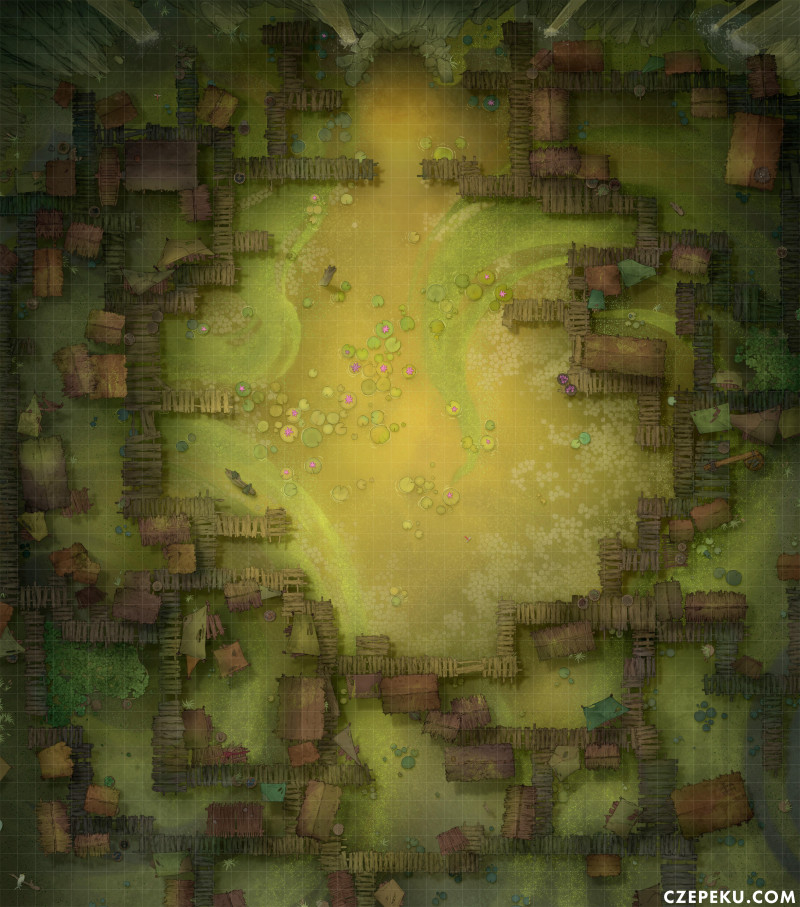 Bullywug Swamp! A Czepeku Battlemap [45x51]