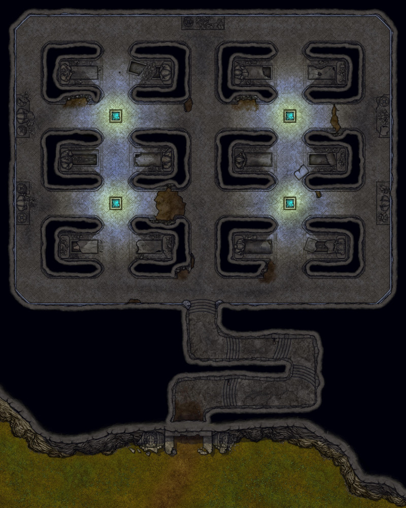 Halls of the Hunting Axe [PotA] 164x163 tiles dungeon mapset