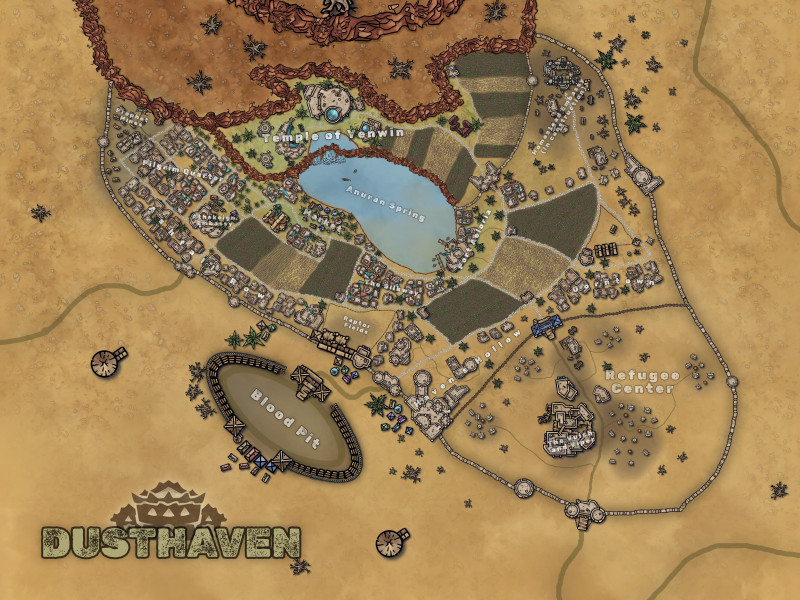 Dusthaven City Map