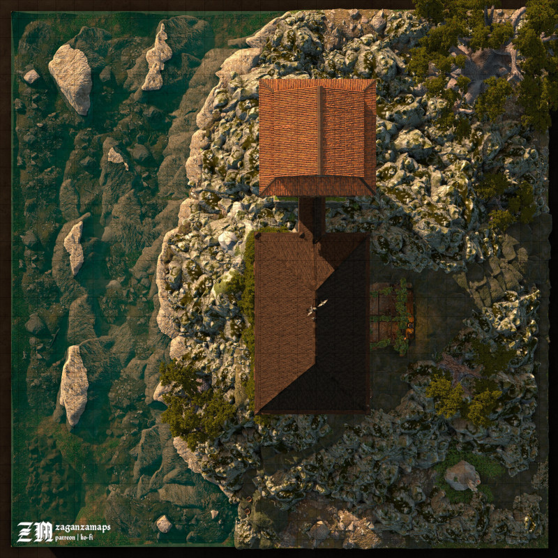 Fortified Homestead [30x30] - links to VTT and 300DPI map packs in descripttion.