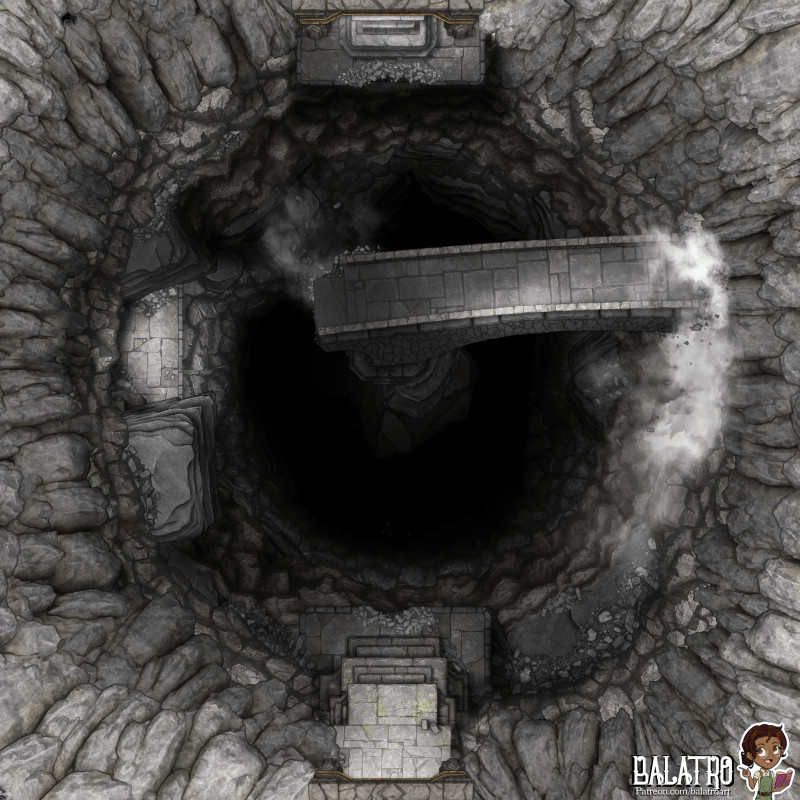 The deepest dungeons have the worst upkeep.  The teetering bridge wasn’t even one of the many intended traps.