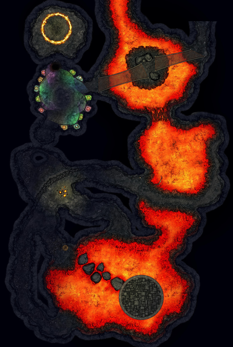 The Weeping Colossus [PotA] Free dungeon maps (66x98 tiles)