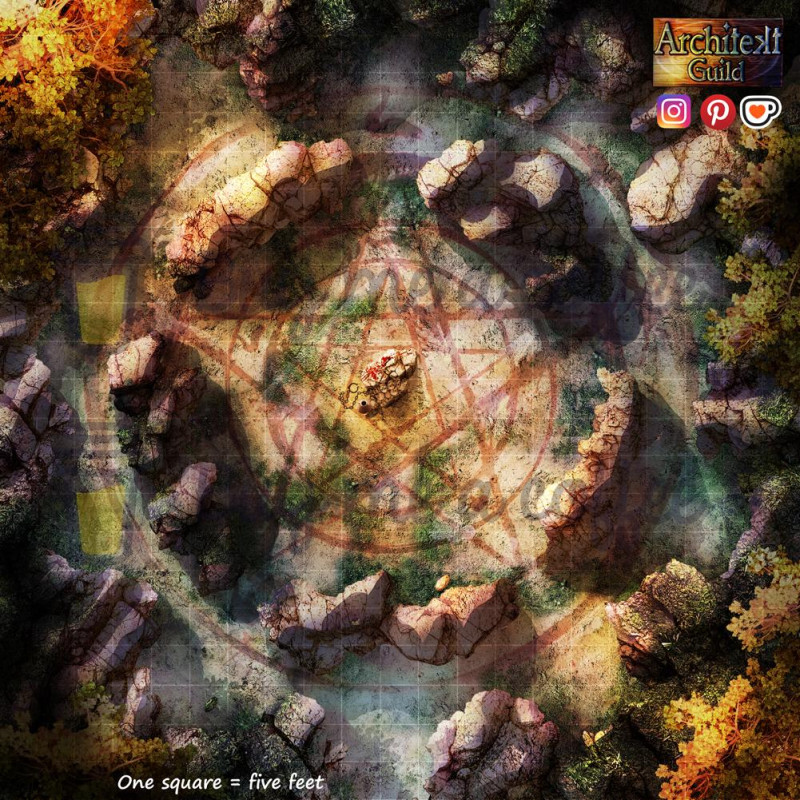 Altar of Sundered Souls (fantasy rpg ritual encounter map)