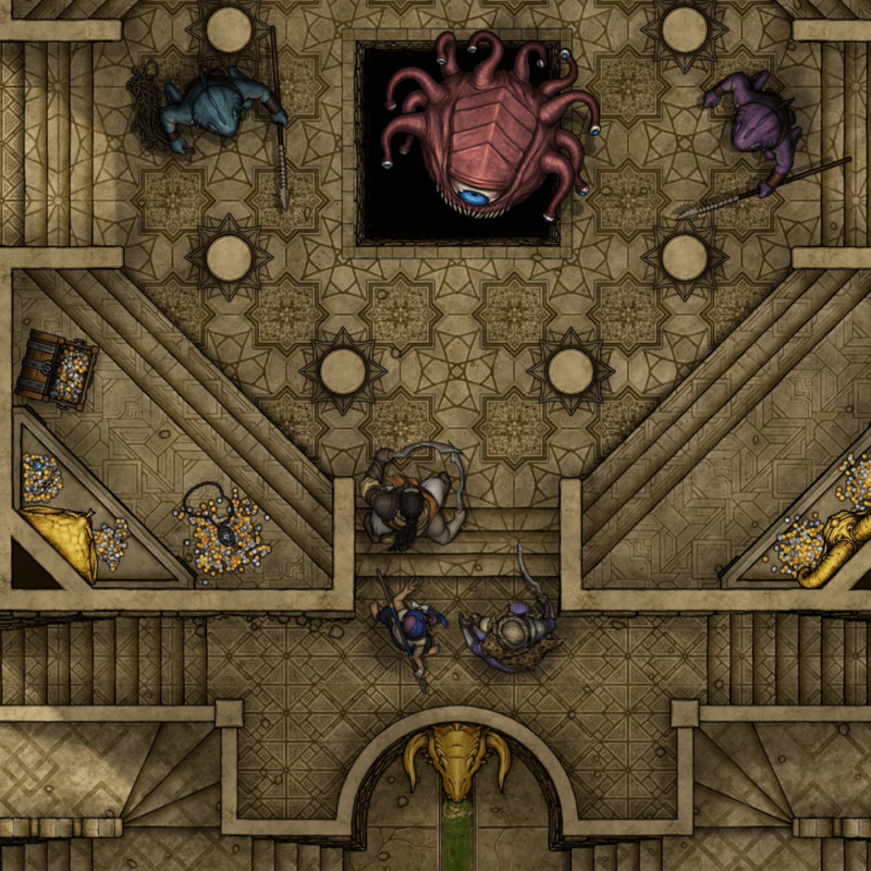 [OC] Ancient Pyramid Temple 30x30 by Forgotten Adventures