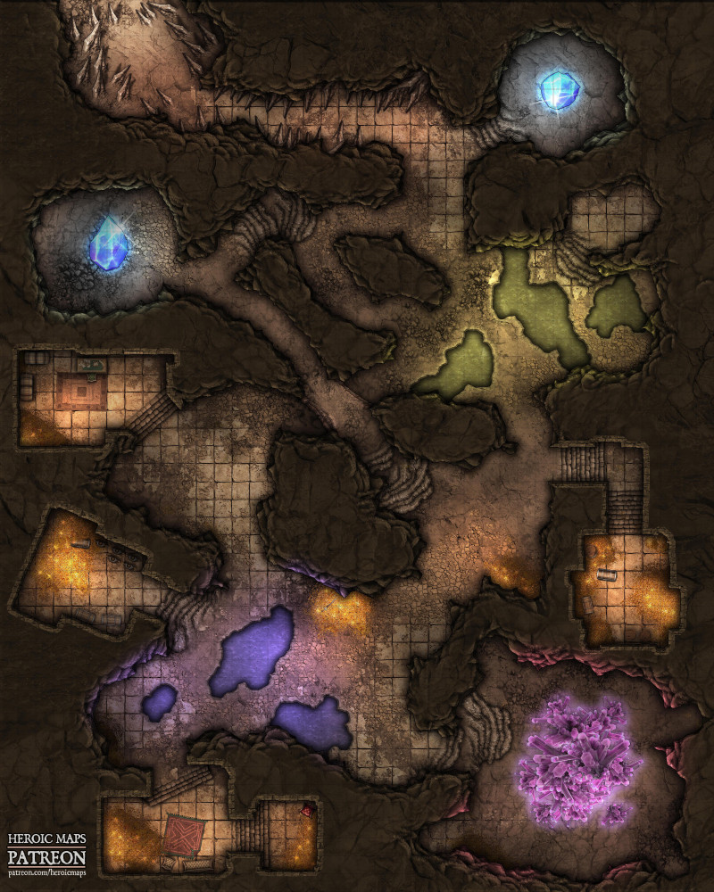 The Mimic Nest!  40x50  Battlemap - Heroic Maps