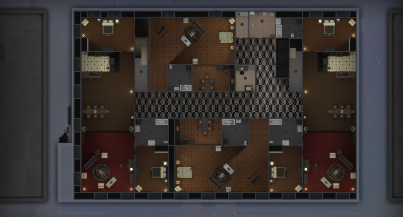 Hotel map I made in Sims 4 lol
