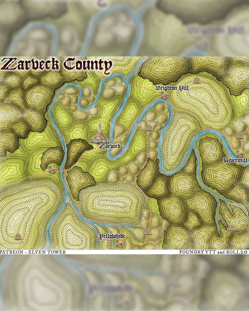 Zarveck County - Regional Map --- I think the river police would be satisfied to see this one ;)