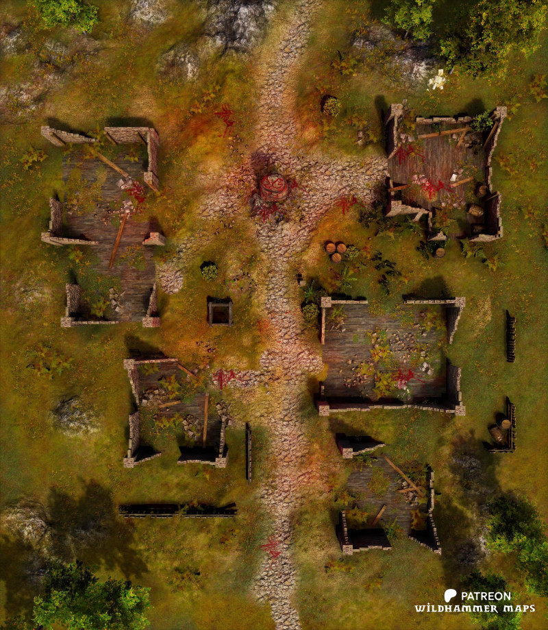 Corrupted Village Ruins (27x31)