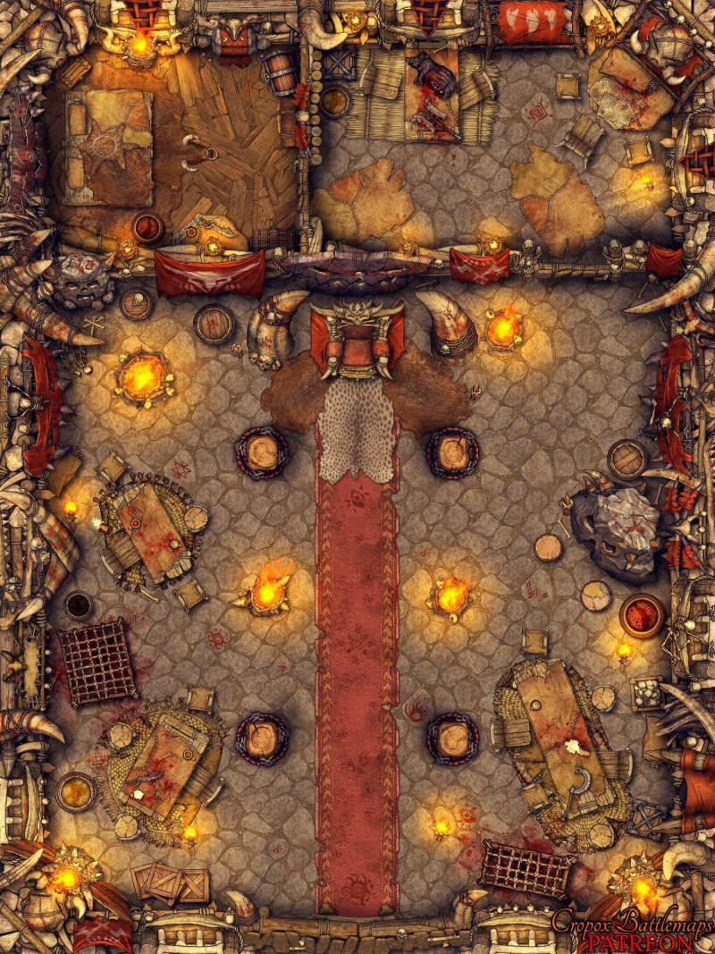 The Warboss’ Throne 15x20 battle map