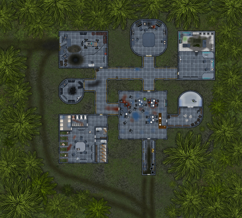 A military base on a jungle planet where something horrible happened...