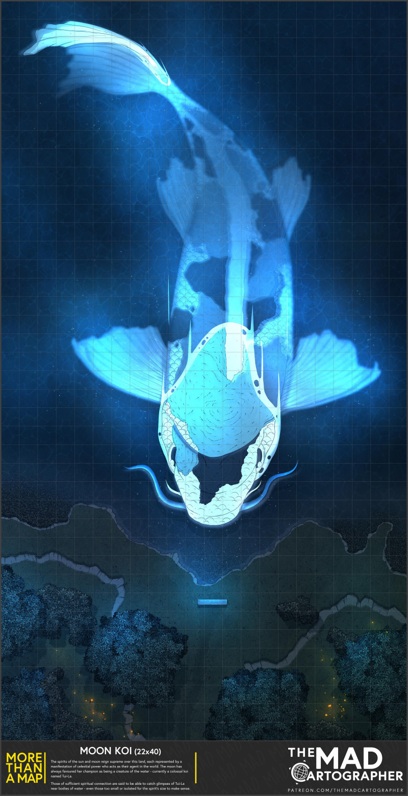 [20x30] More Than a Map: Moon Koi