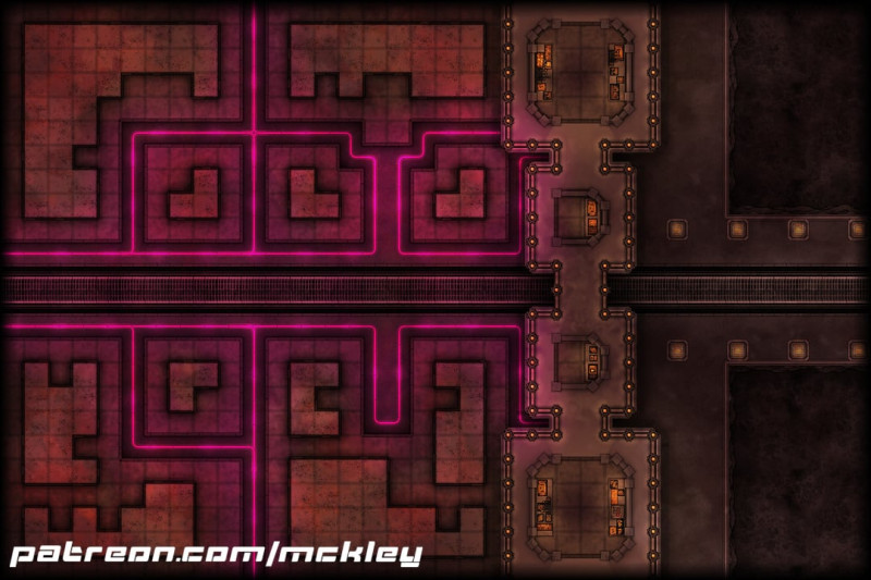 16 Cyberpunk Battlemaps