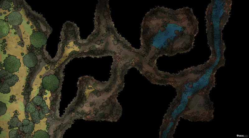 Forest Cave Entrance - [72x40]