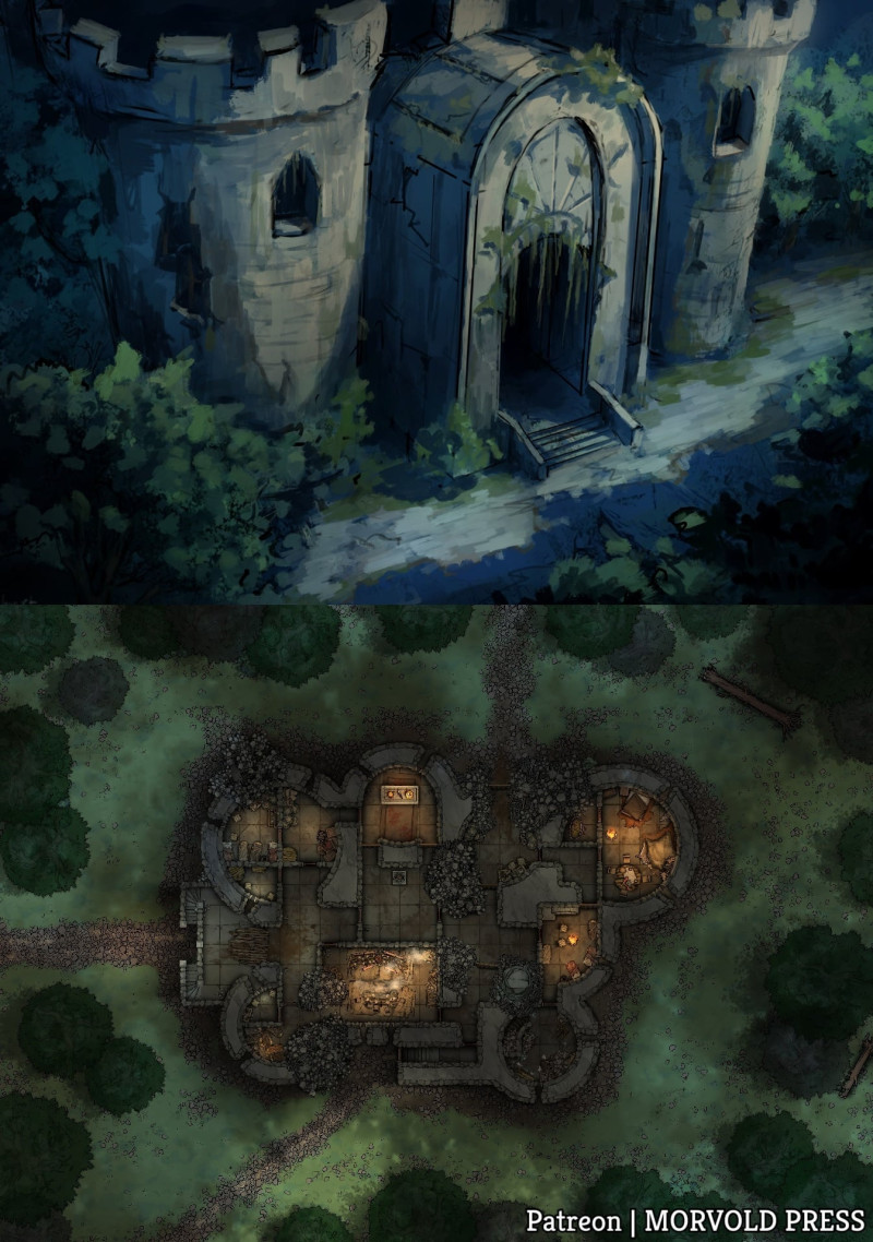 Castle Cragmaw & Scene | Evening [88 x 64]