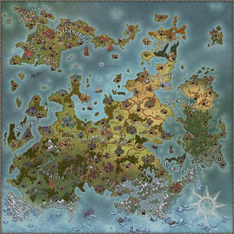 Political map of my fantasy world
