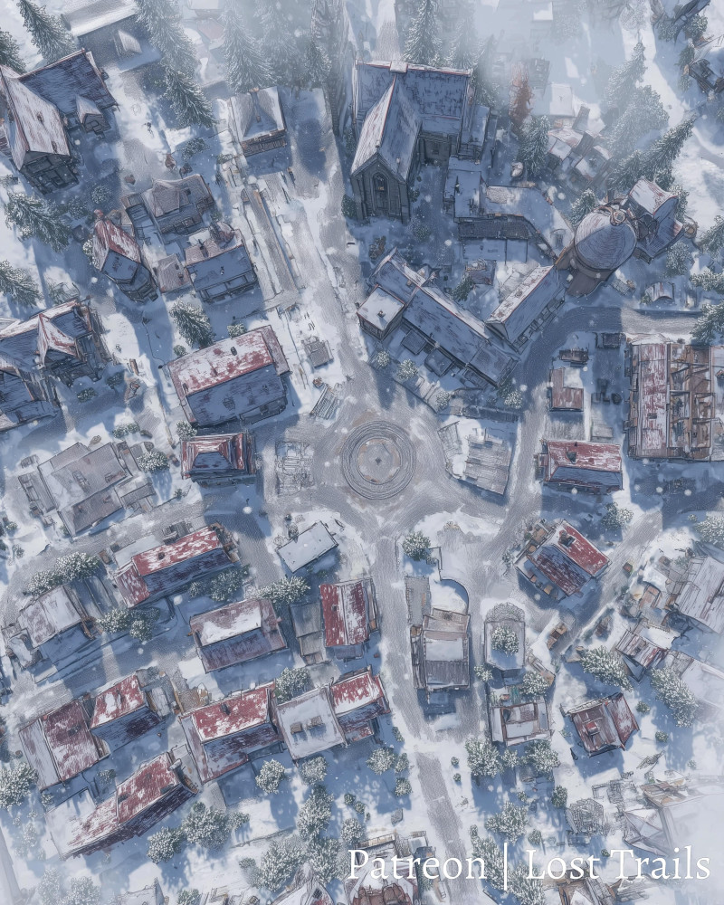 Winter City Battlemaps
