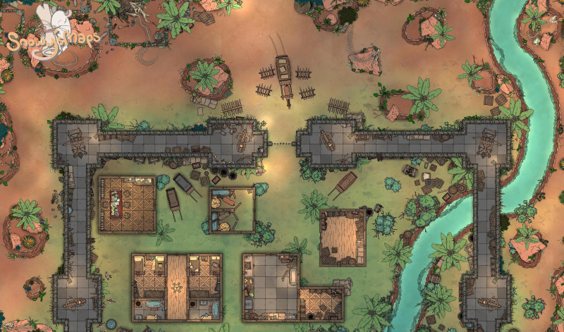 [51x30] Desert Gatehouse Day