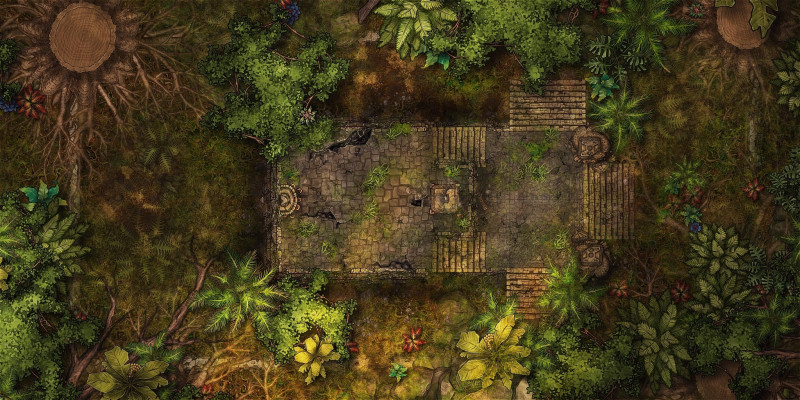 Jungle floor - 4 Battle maps