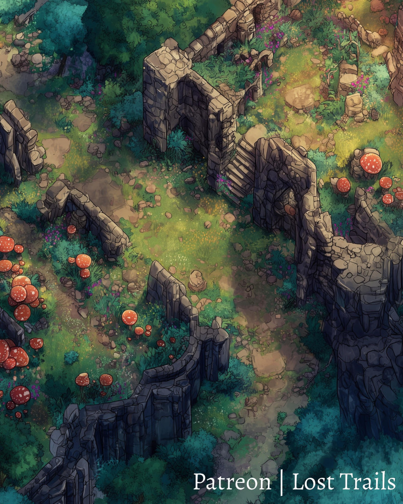 Mushroom Forest Battlemaps