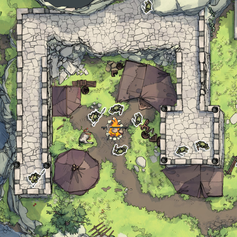 Goblin Ruined Temple [50x60]