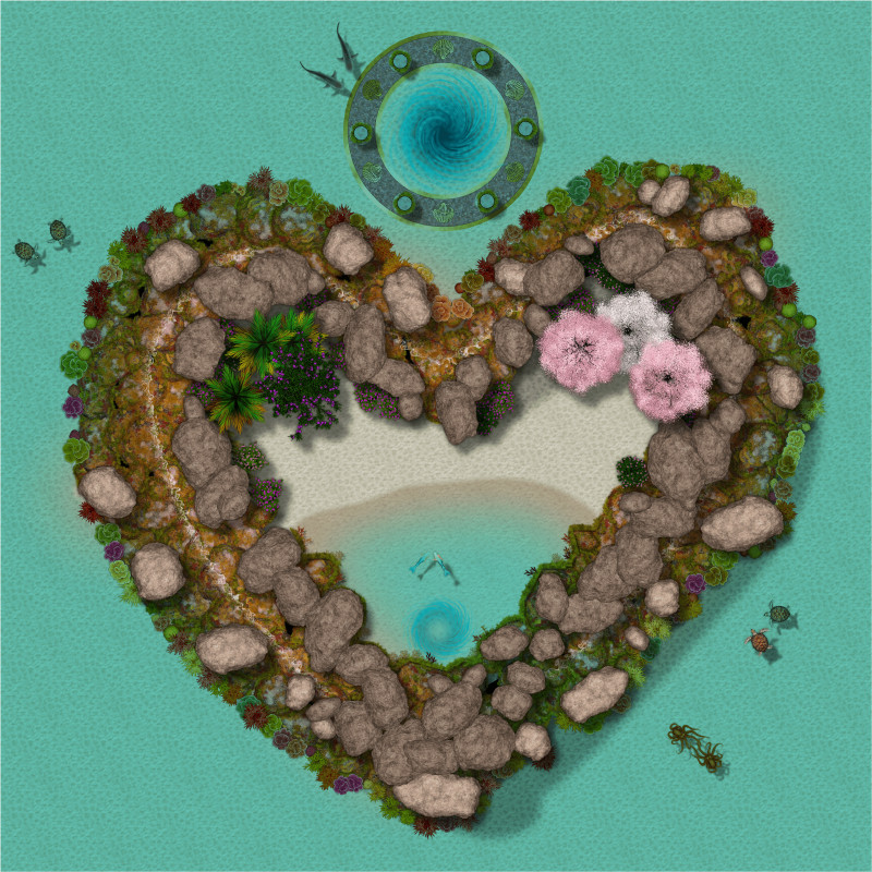 Grotto of the Goddess of Love [48x48 Battlemap]