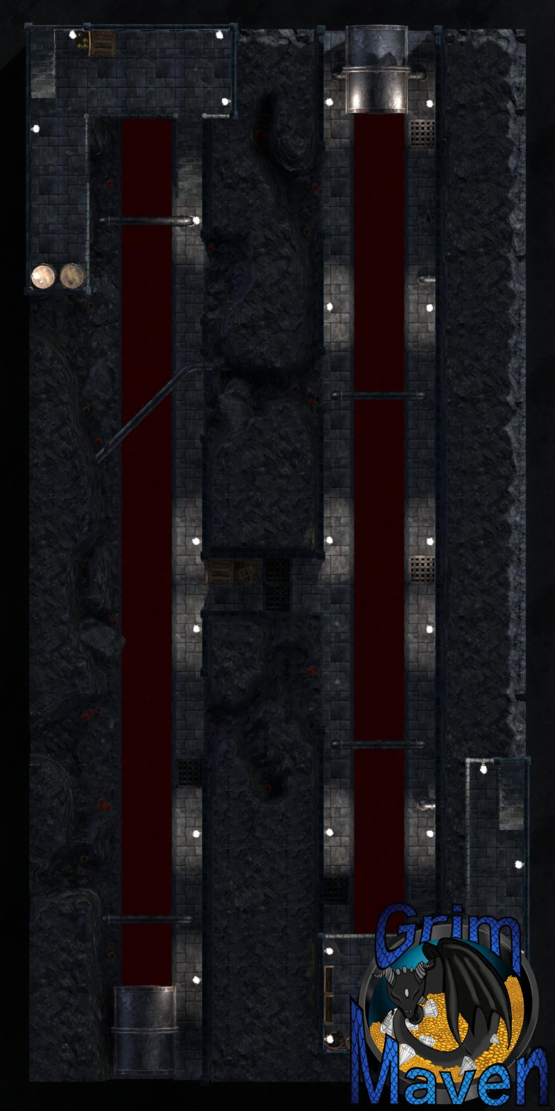 "Sewer Run"(18x38) two level Sewer system map! What happens in the dark, the dank and the dirty?