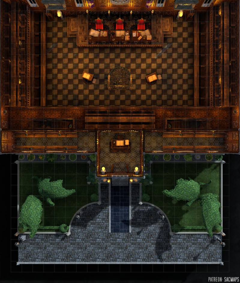 THE COURTHOUSE (22x26 Multilevel) - Are you judge, jury, or executioner? Murderhobos beware! (Free day & night multilevel maps, plus over 1,250 more free maps!)