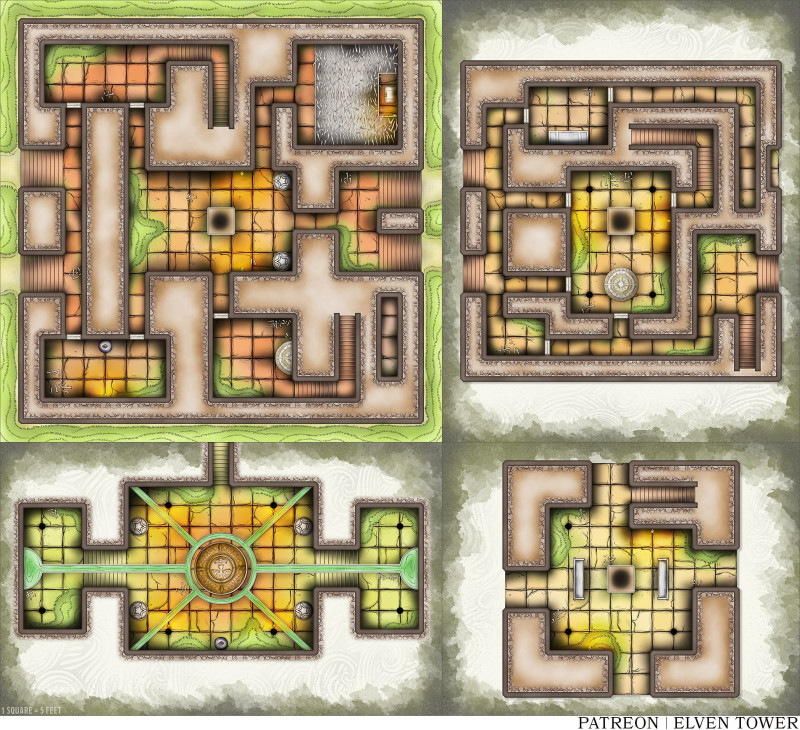 Map 514 and 515 - Cursed Pyramid - Dungeon