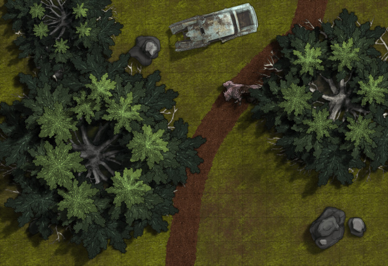 Fallout forest road 16x11