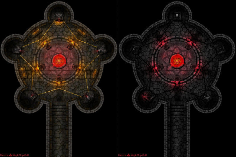 Portal Room (inactive + active) [60x40] [Battle Map] [No AI] [OC] [Art]