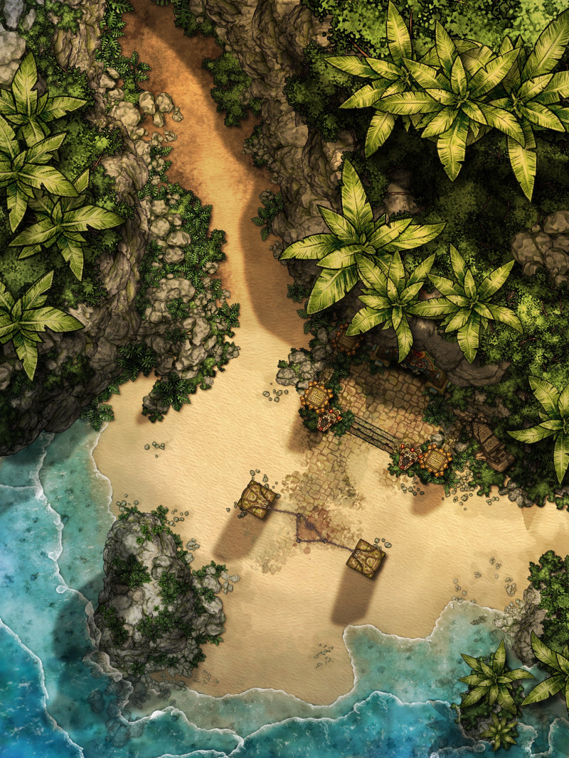 Beach Scene with Night and Red Tide Variant - Short Tutorial in comments