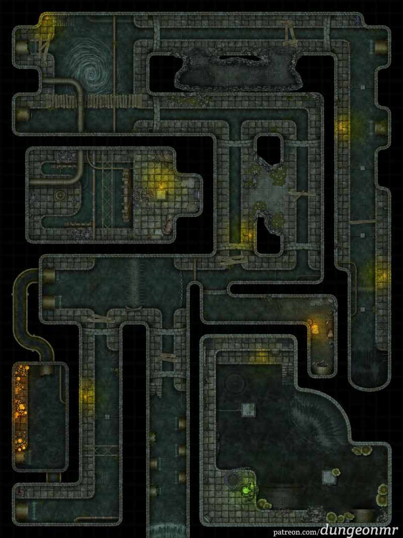 Sewer Overflow Facility Battlemap (30x40)