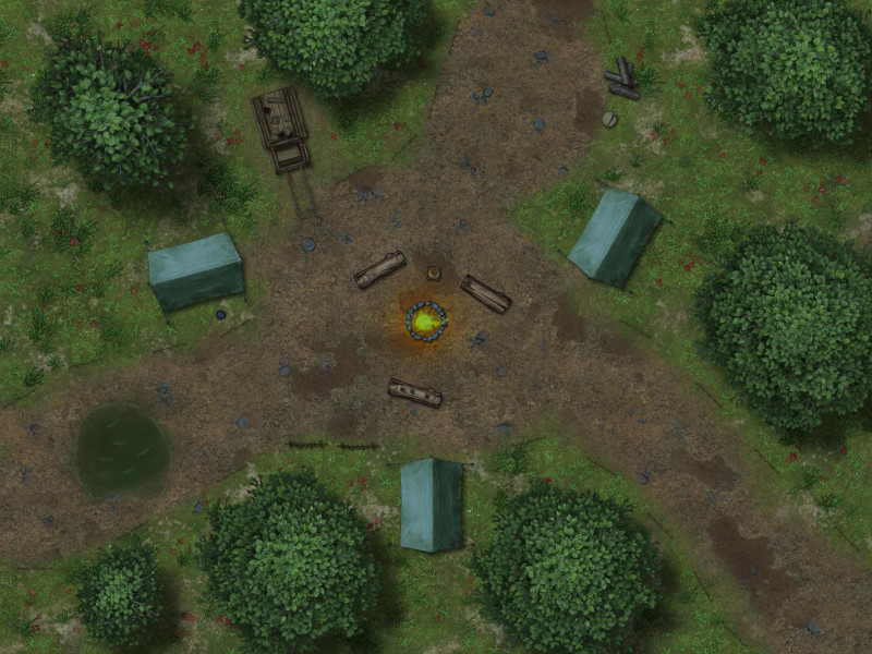 D&D campfire map 2k