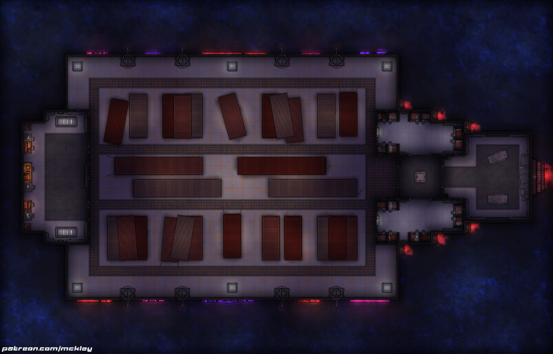 16 Cyberpunk Battlemaps