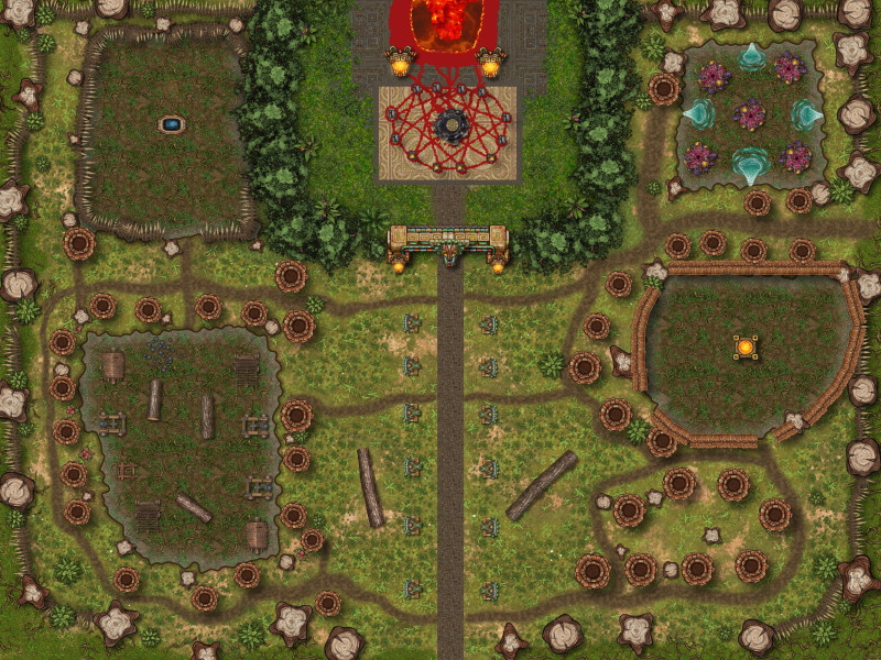 Mesoamerican Temple encampment