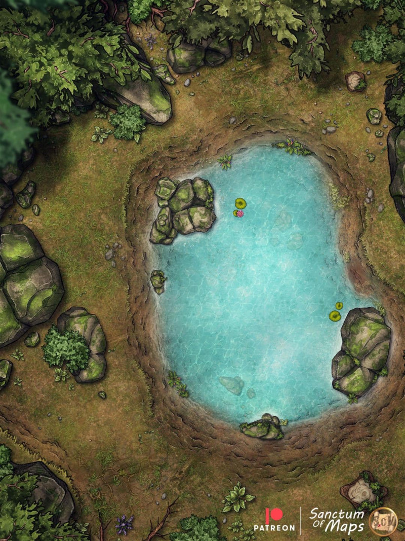 Rocky Forest Pond - 15x20