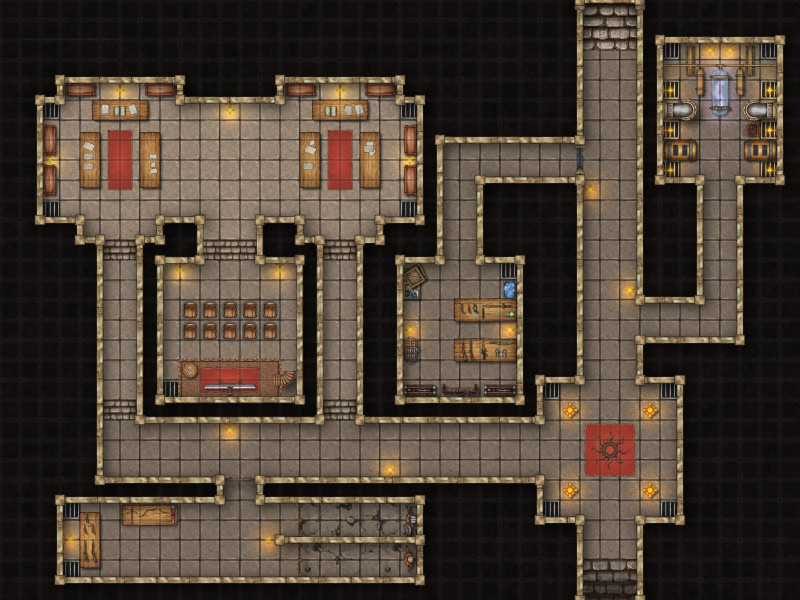 [OC] The Gilded Seal — Upper Level & Sub-Level [35x27]