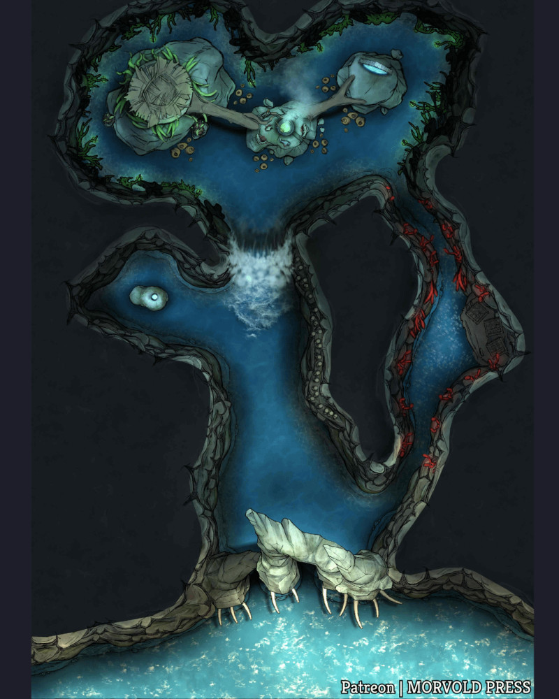 Sea Witch Cavern | Scene + Map | 50x70