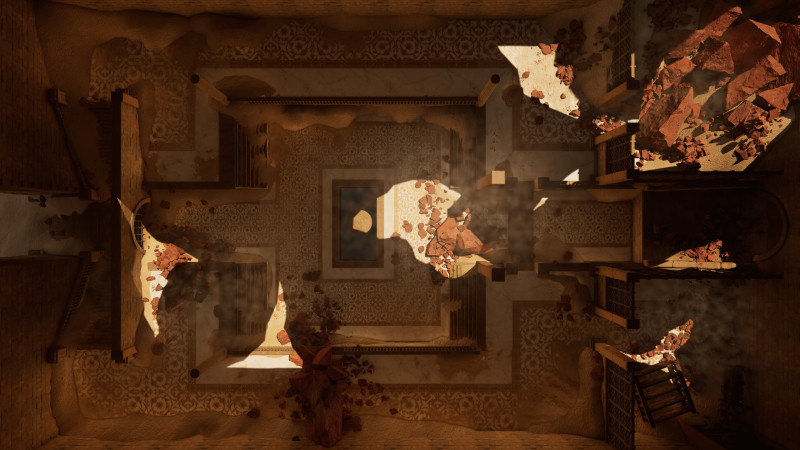 [OC] A peaceful desert ruin... until the ancient plumbing kicks in.