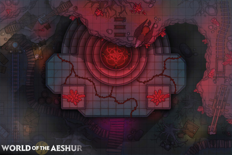 A temple in between the mines - [30x20]