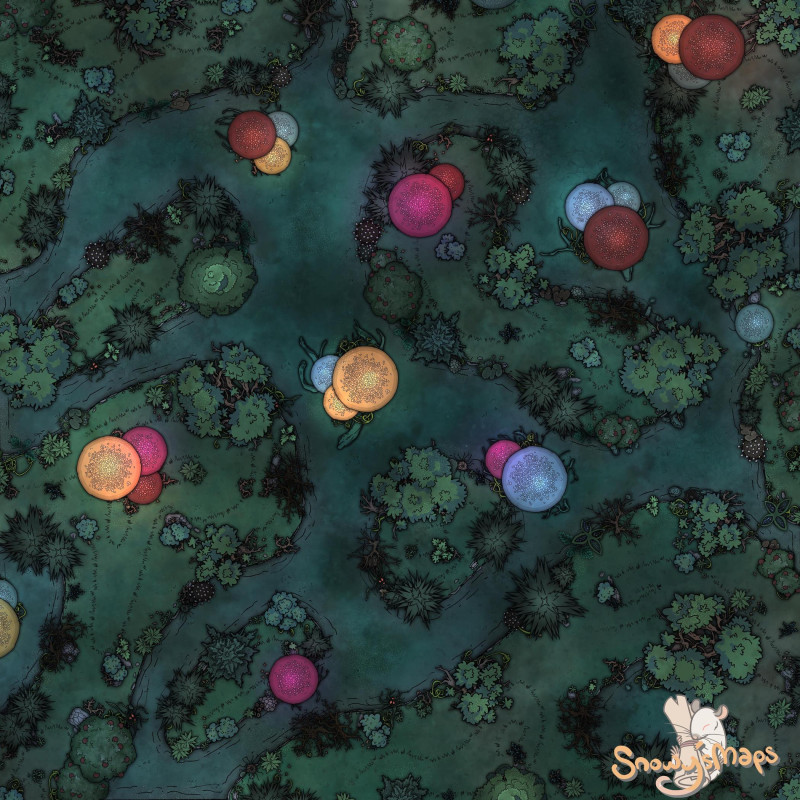 [30x30] Feywild Swamp Night