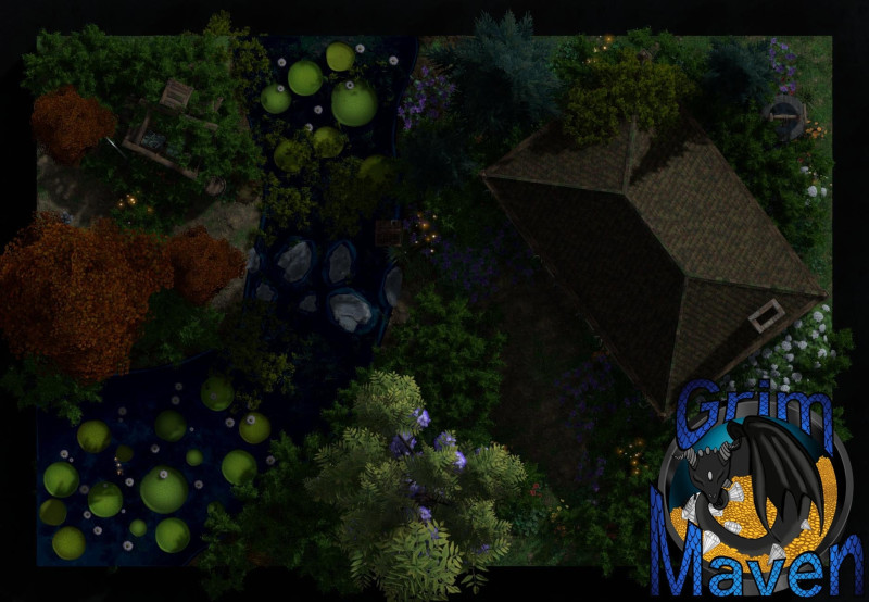 "River Garden" (26x18) the more idyllic the location, the more the surprise when the fight begins!